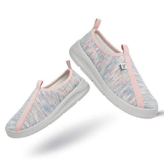 EZPlay Knit Slip Ons for Women - Pink / Grey