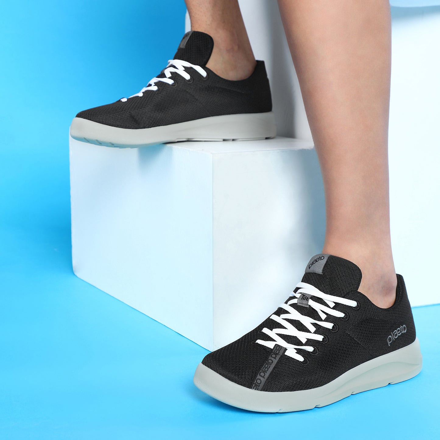 Casual Everyday Air Mesh Sneakers for Men - Ace Black