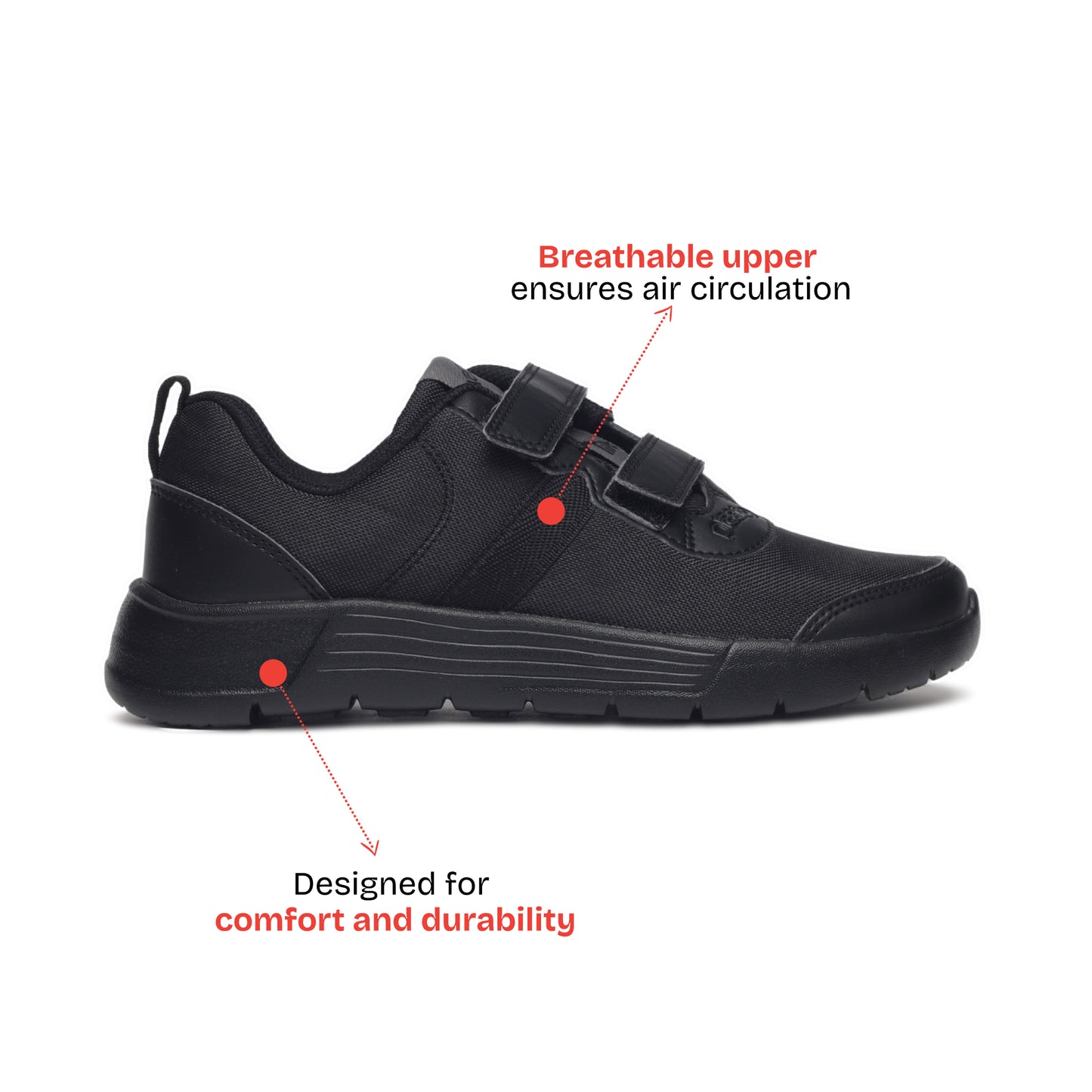 Aspire Multiplay School Shoes (1 - 4 UK) - Black