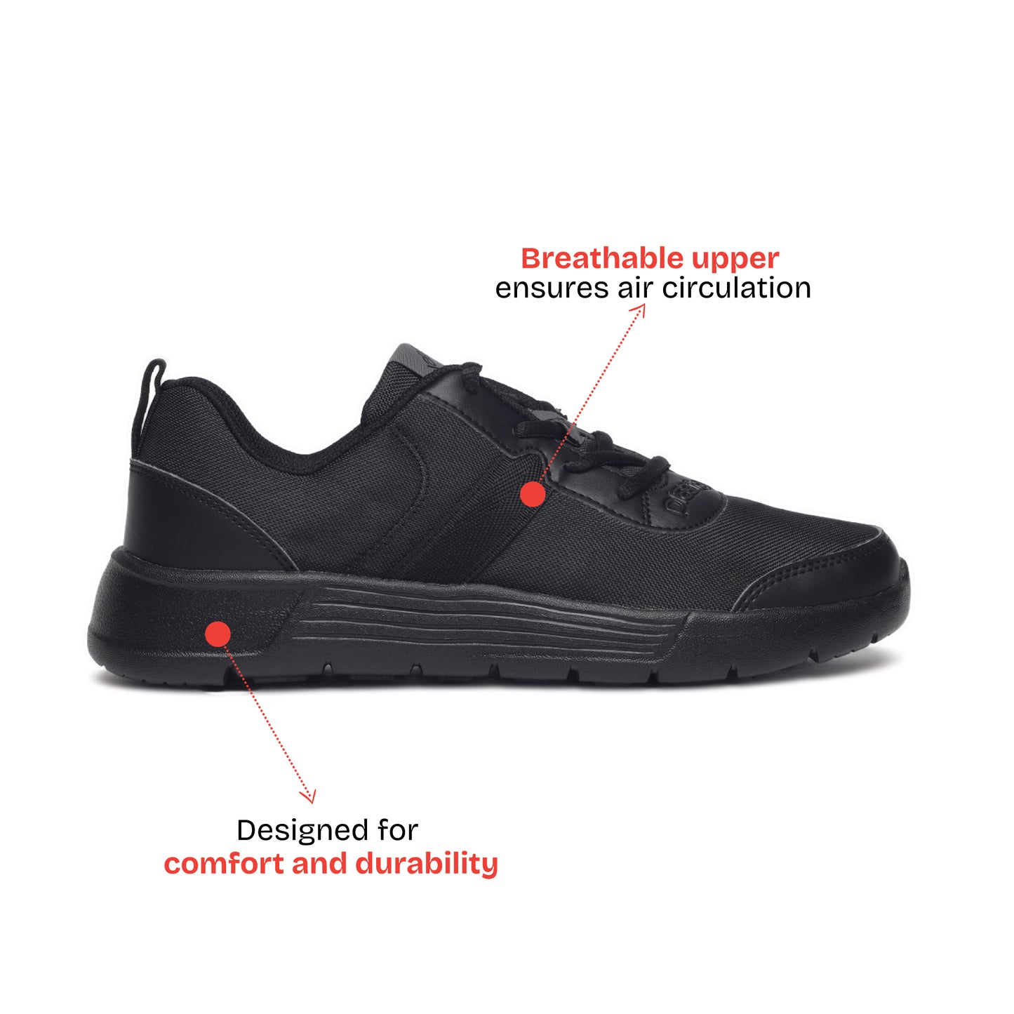 Aspire Multiplay School Shoes (5 - 12 UK) - Black