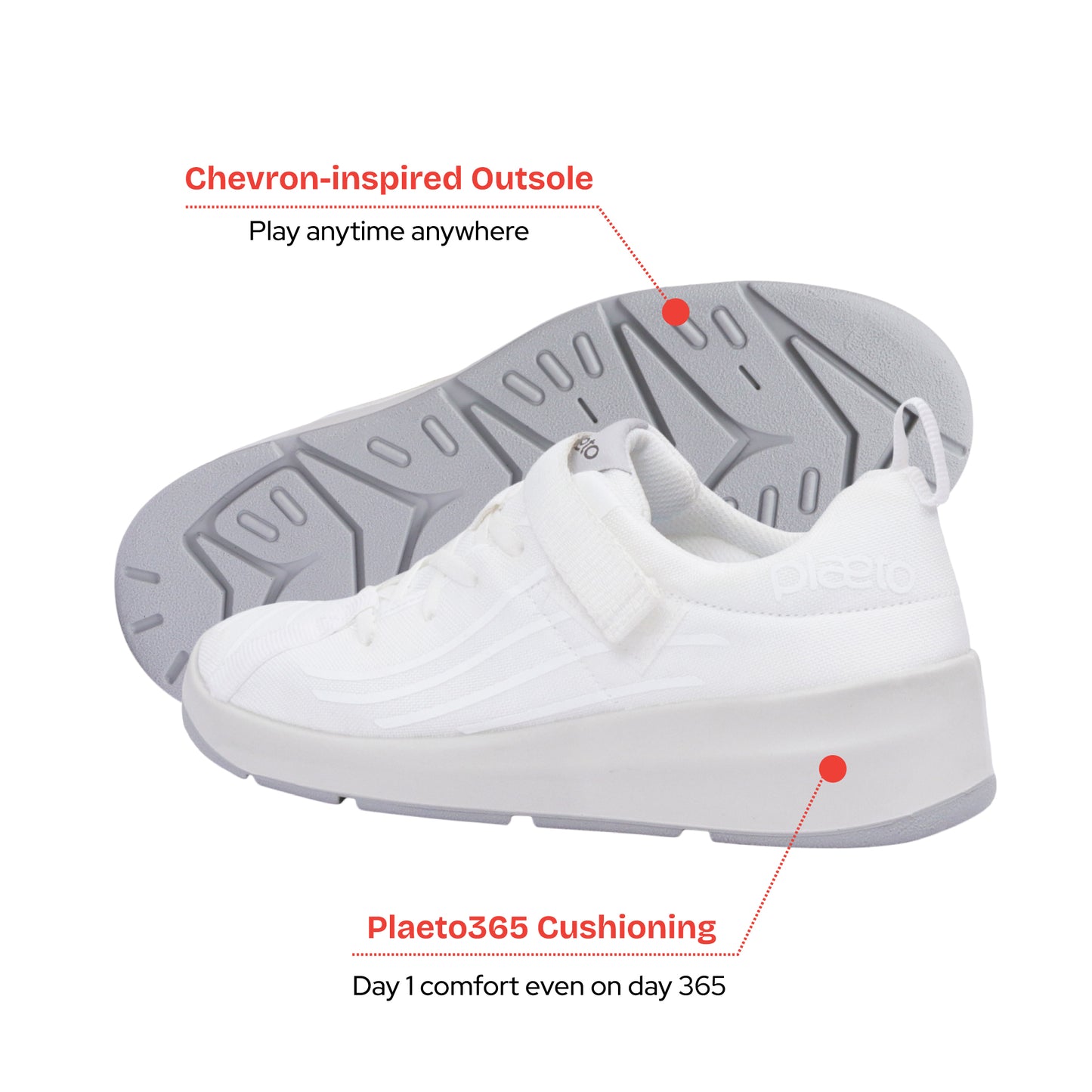 Nova Multiplay School Shoes (1 - 4 UK) - White