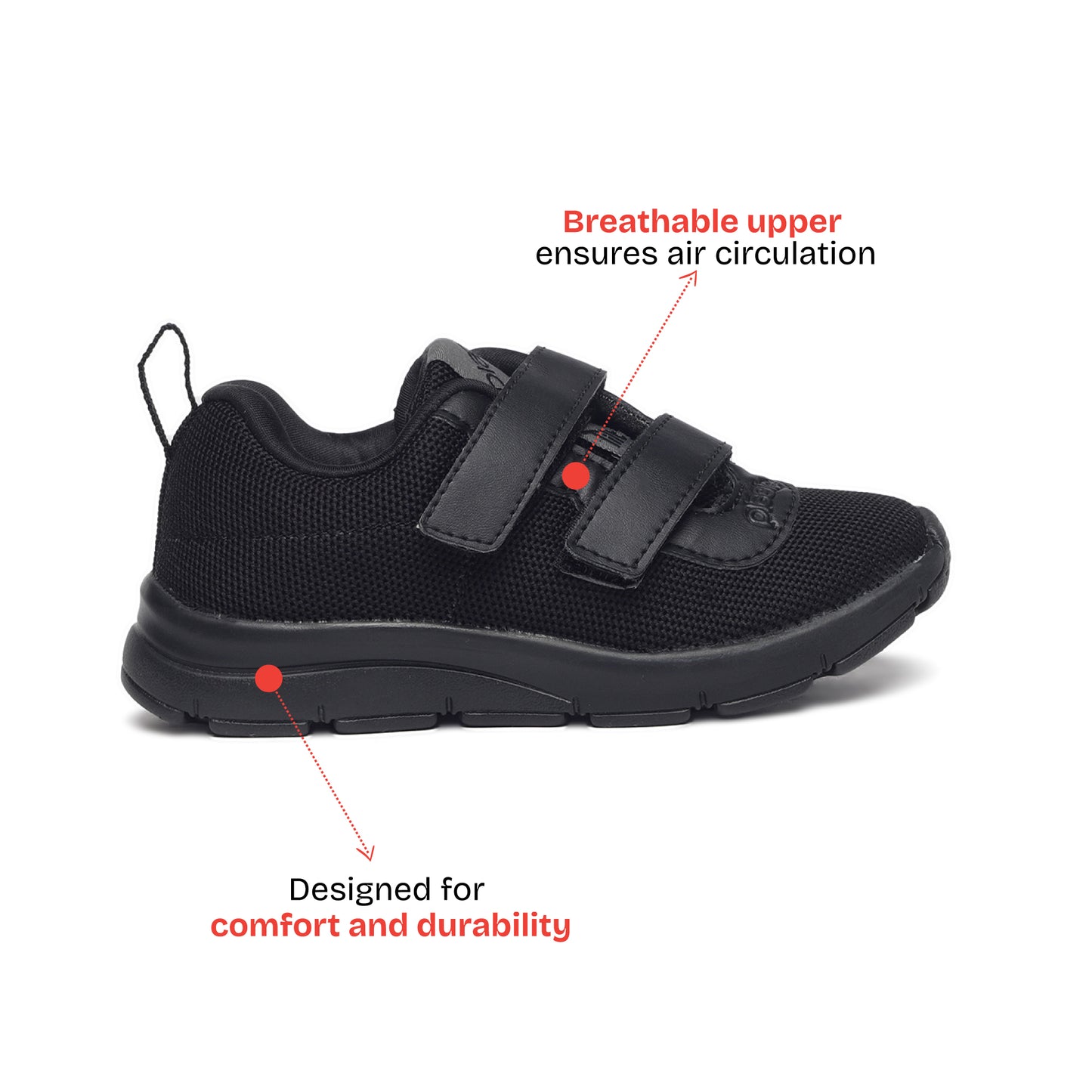 Aspire Multiplay School Shoes (7C - 13C UK) - Black