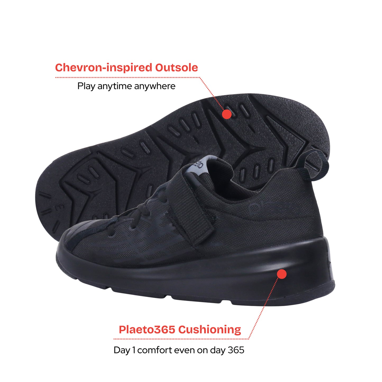 Nova Multiplay School Shoes (1 - 4 UK) - Black