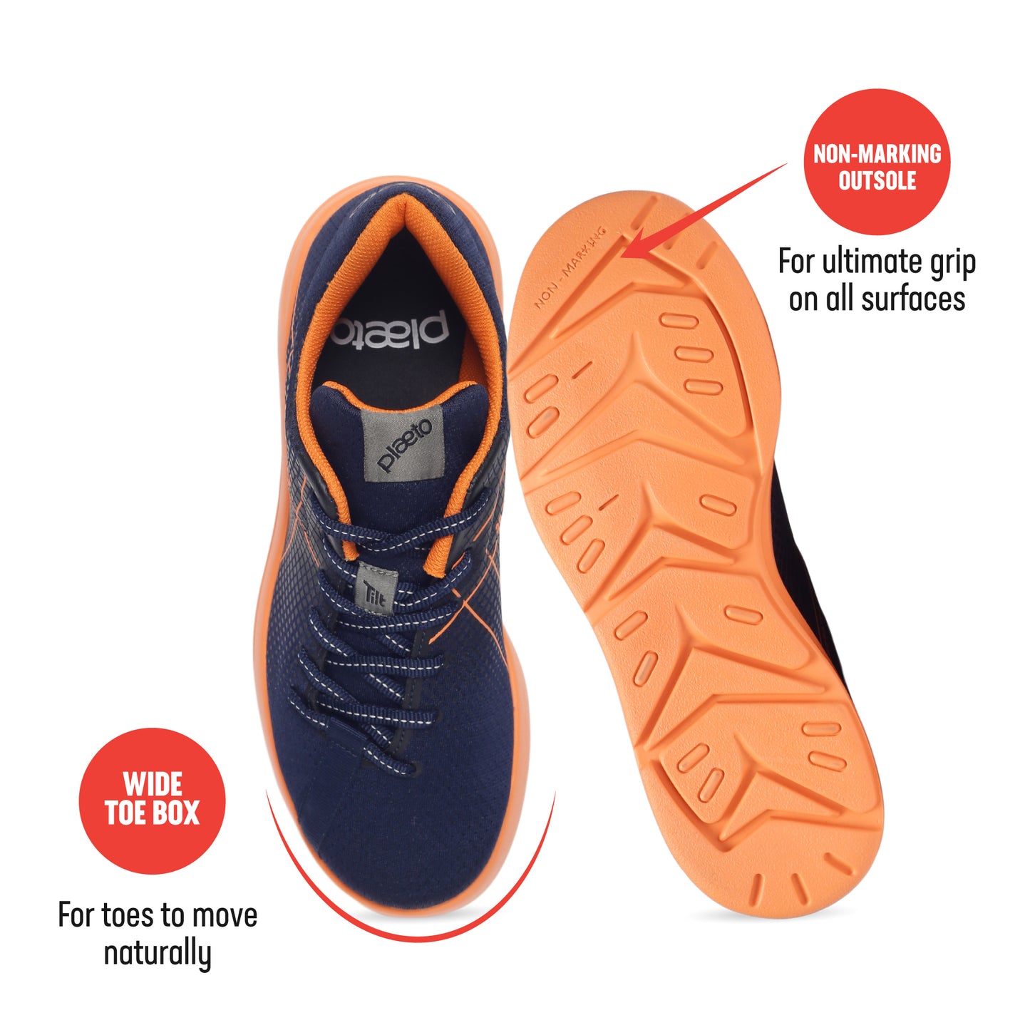Block 5 Men's Multiplay Sneakers - Navy Blue / Orange