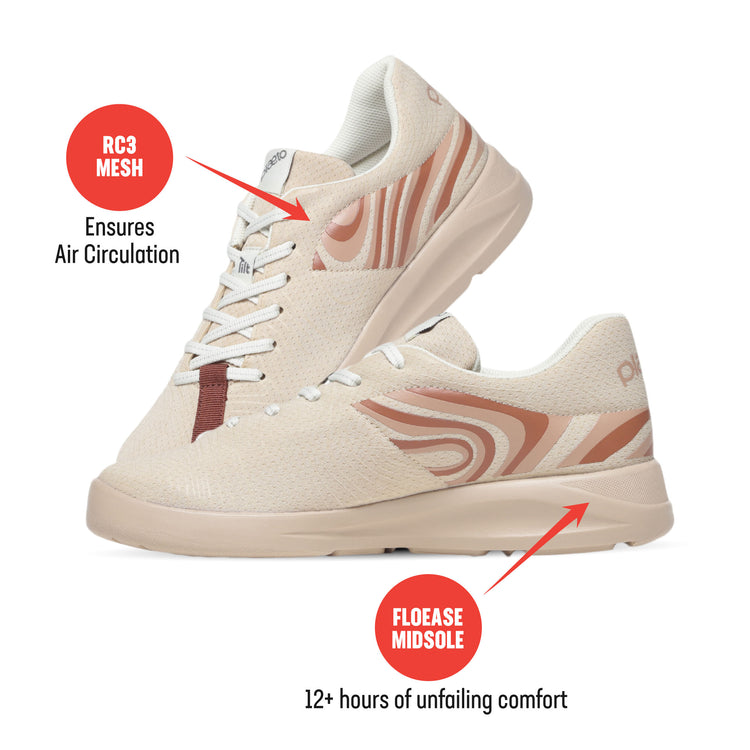 Coast Women's Multiplay Sneakers - Beige / Brown