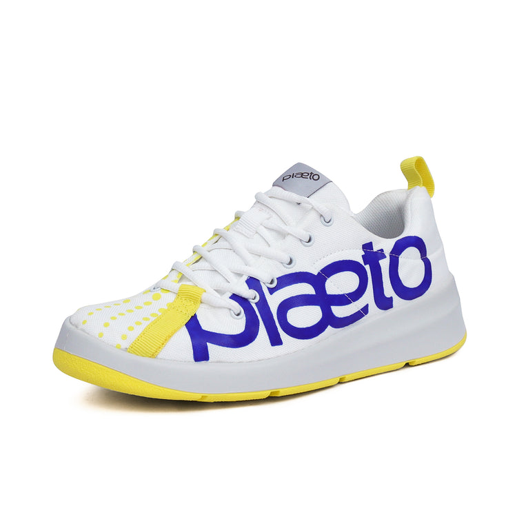 Slam Men's Multiplay Sports Shoes - White / Yellow