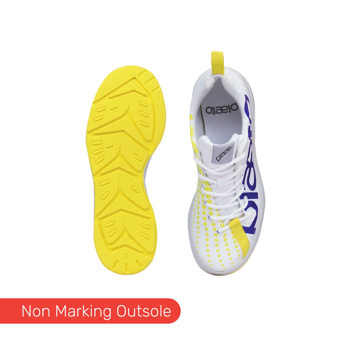 Slam Men's Sports Shoes - White / Yellow