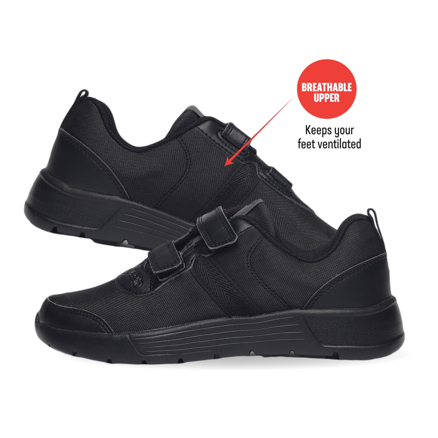 Aspire Multiplay School Shoes (1 - 4 UK) - Black