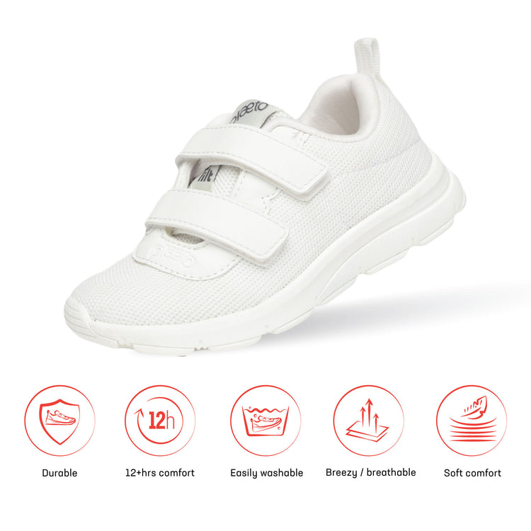 Aspire Multiplay School Shoes (7C - 13C UK) - White