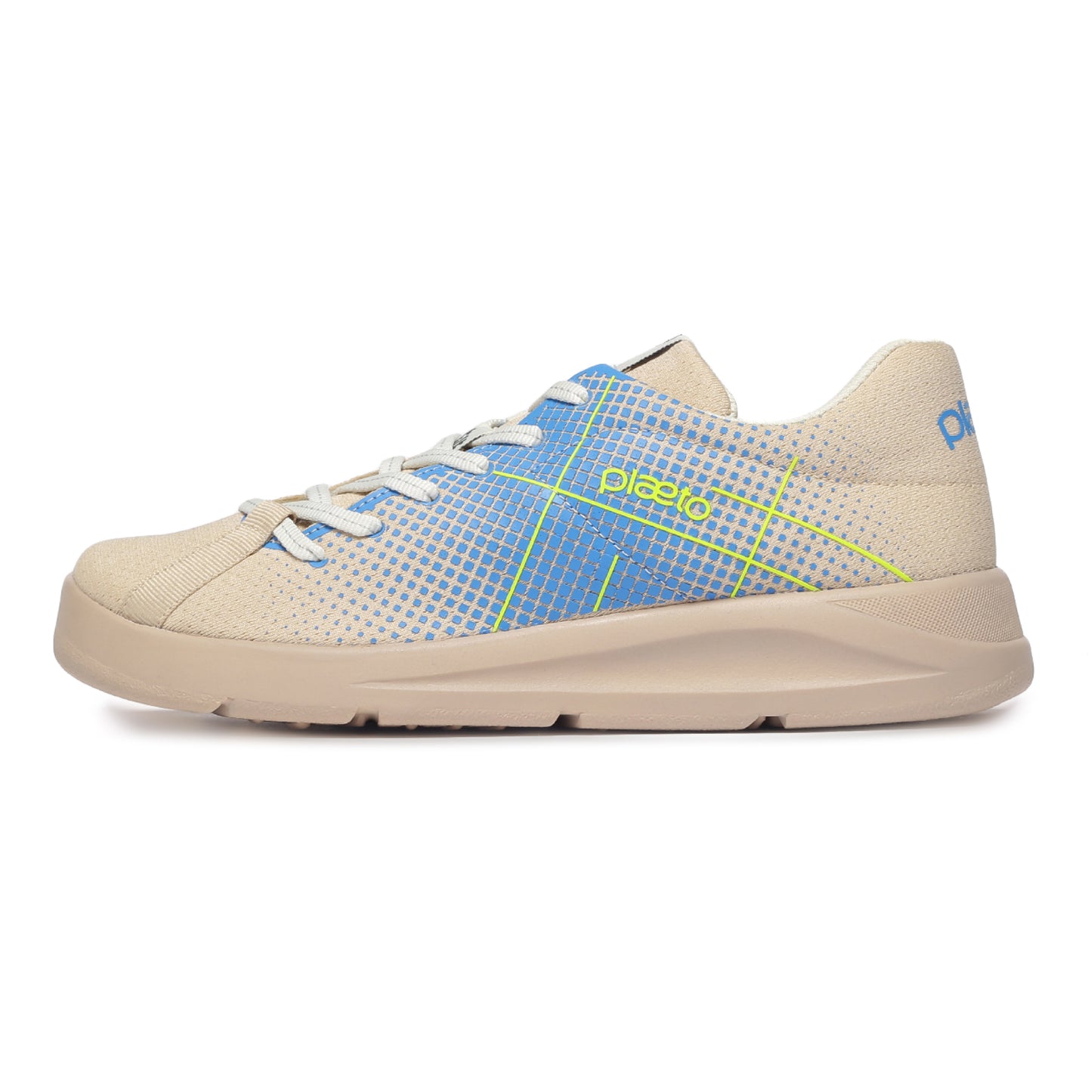 Block 5 Women's Sports Shoes - Beige / Blue