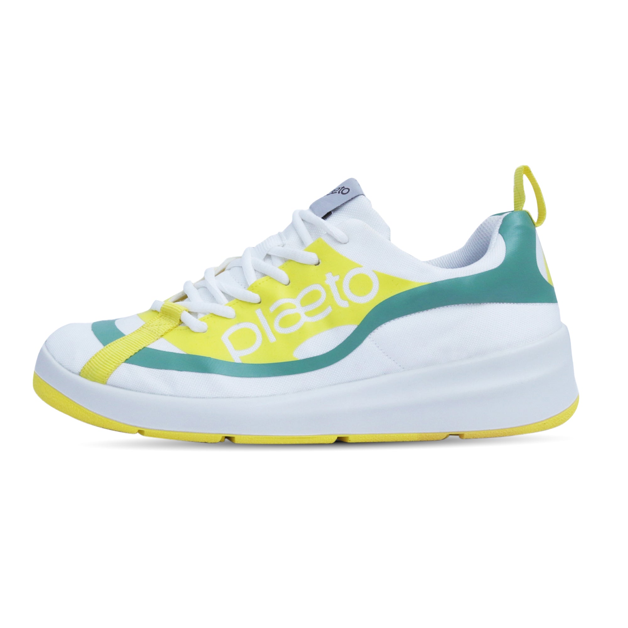 White Yellow Unisex Sports Shoes Stylish Lightweight – Plaeto