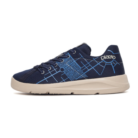 Maidaan Men's Sports Shoes - Navy / Beige