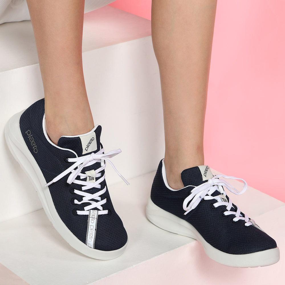 Casual Everyday Air Mesh Sneakers for Women - Aura Navy