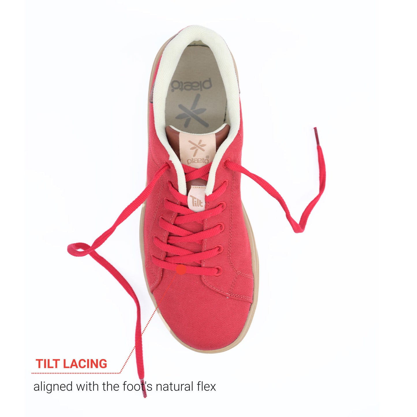 Classic Sneakers for Women - Red / Honey