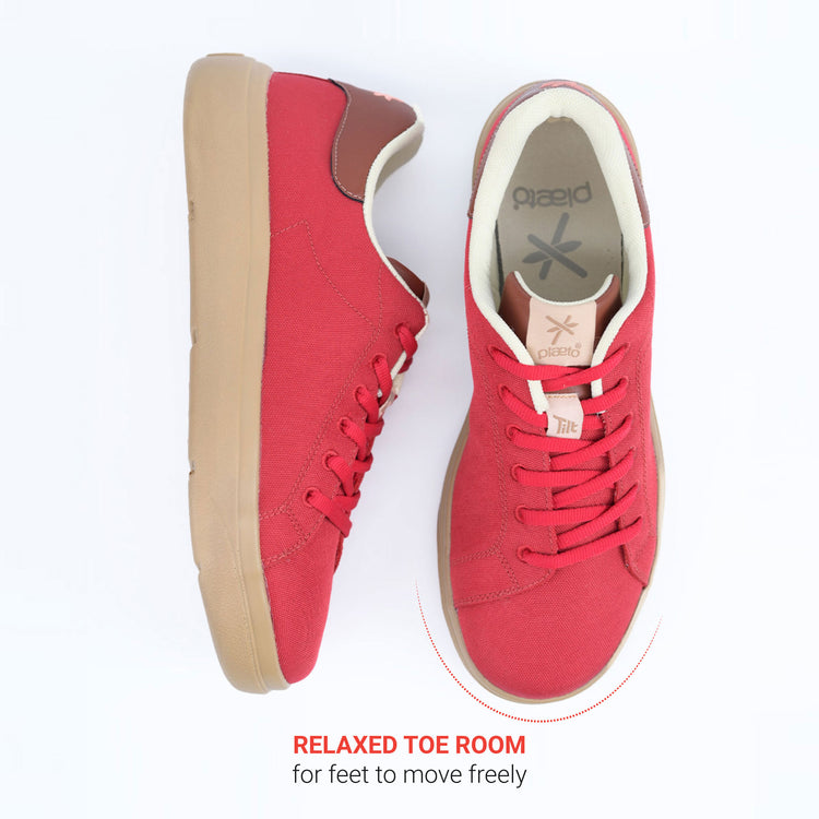 Classic Sneakers for Women - Red / Honey