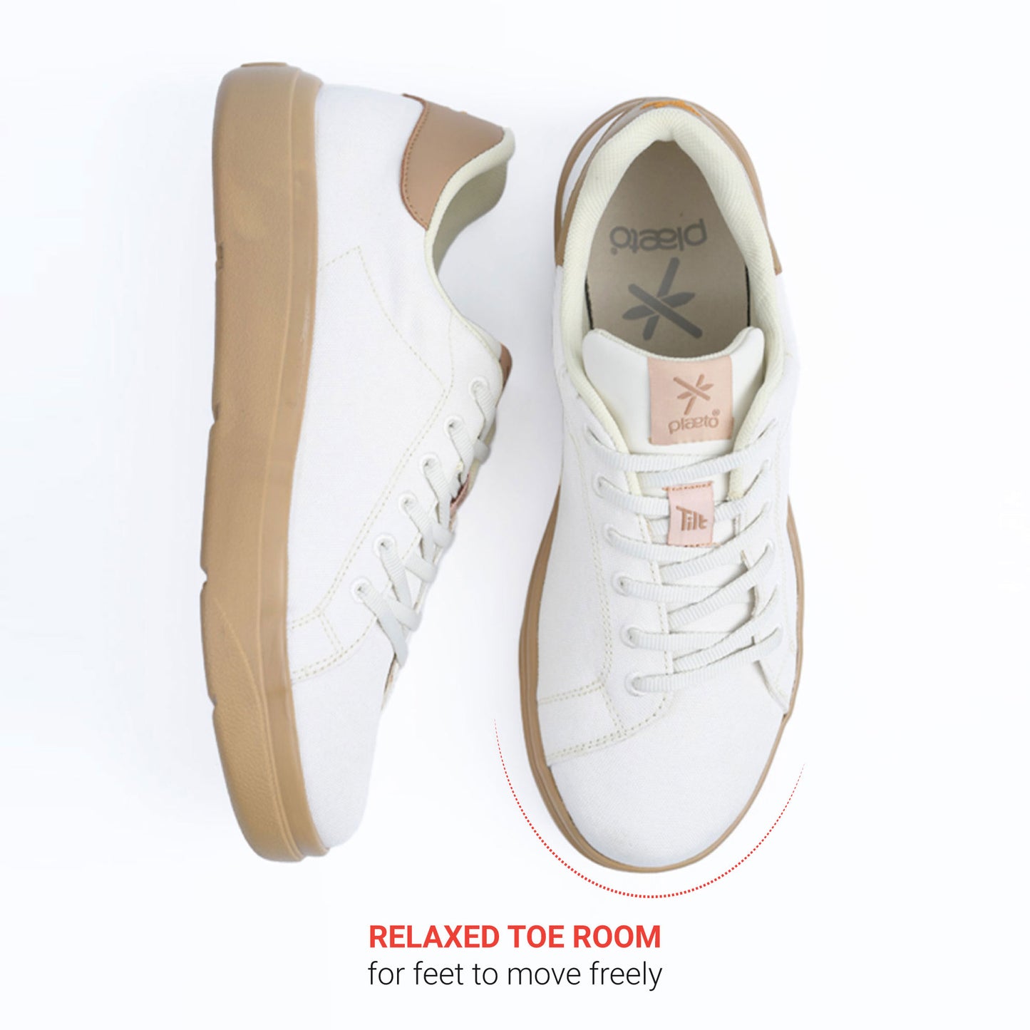 Classic Sneakers for Women - Off White / Honey