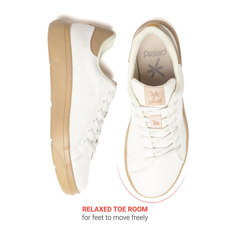 Classic Sneakers for Women - Off White / Honey