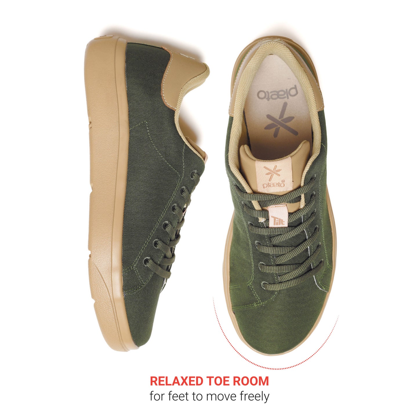 Classic Sneakers for Men - Olive / Honey