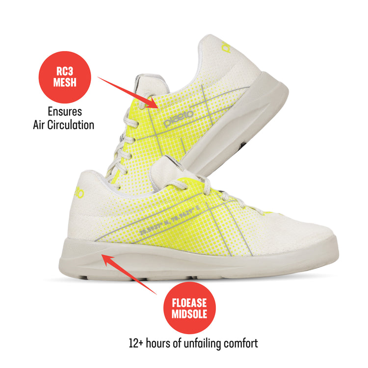 Block 5 Men's Multiplay Sneakers - White / Lemon
