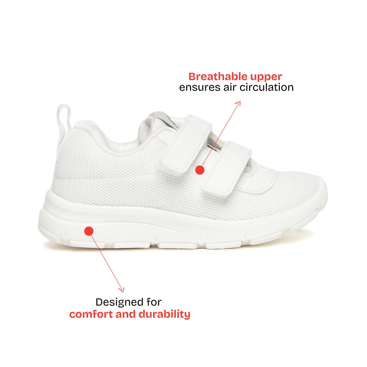 Aspire Multiplay School Shoes (7C - 13C UK) - White
