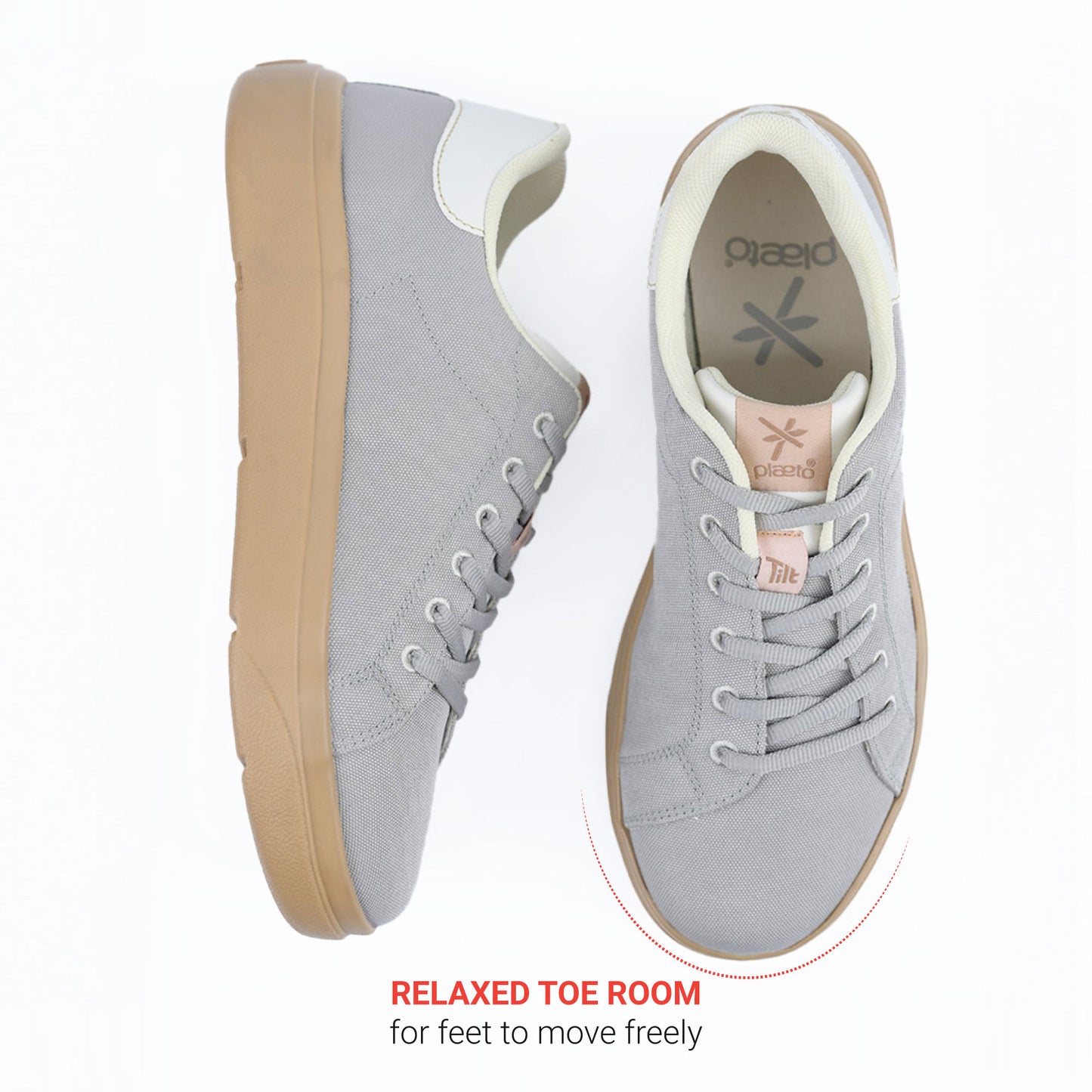 Classic Sneakers for Women - Grey / Honey