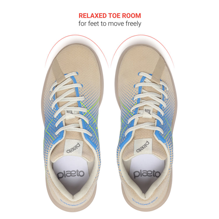 Block 5 Women's Sports Shoes - Beige / Blue