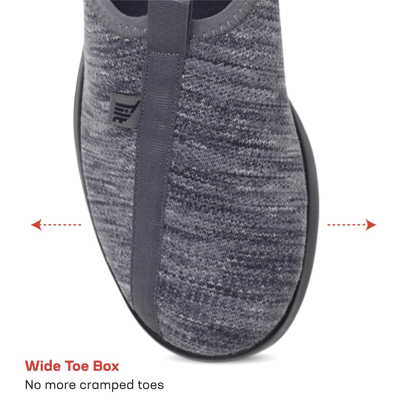 EZPlay Knit Slip Ons for Men - Black / Grey