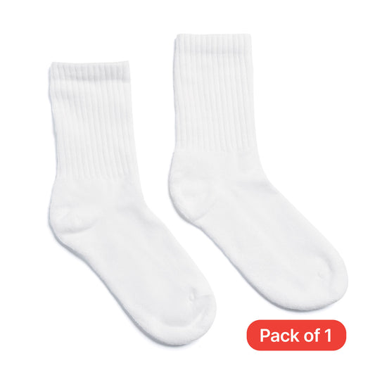 Plaeto School Socks - Half Terry Crew Style (pack of 1)