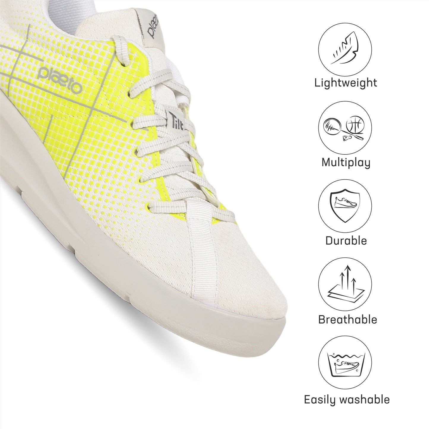 Block 5 Men's Multiplay Sneakers - White / Lemon