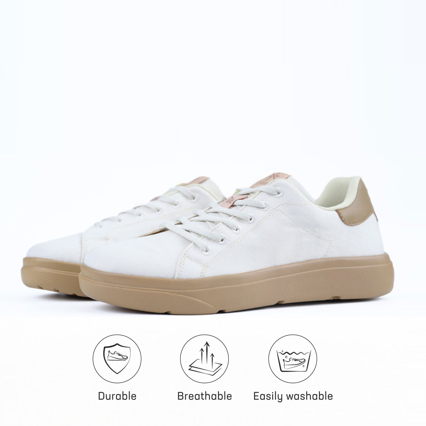 Classic Sneakers for Women - Off White / Honey