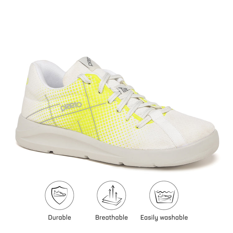 Block 5 Men's Sports Shoes - White / Lemon