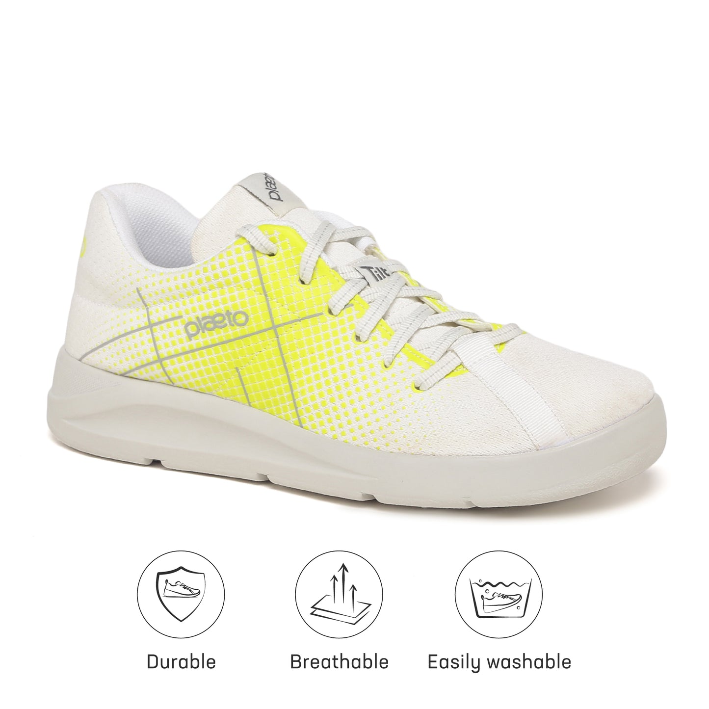 Block 5 Men's Sports Shoes - White / Lemon