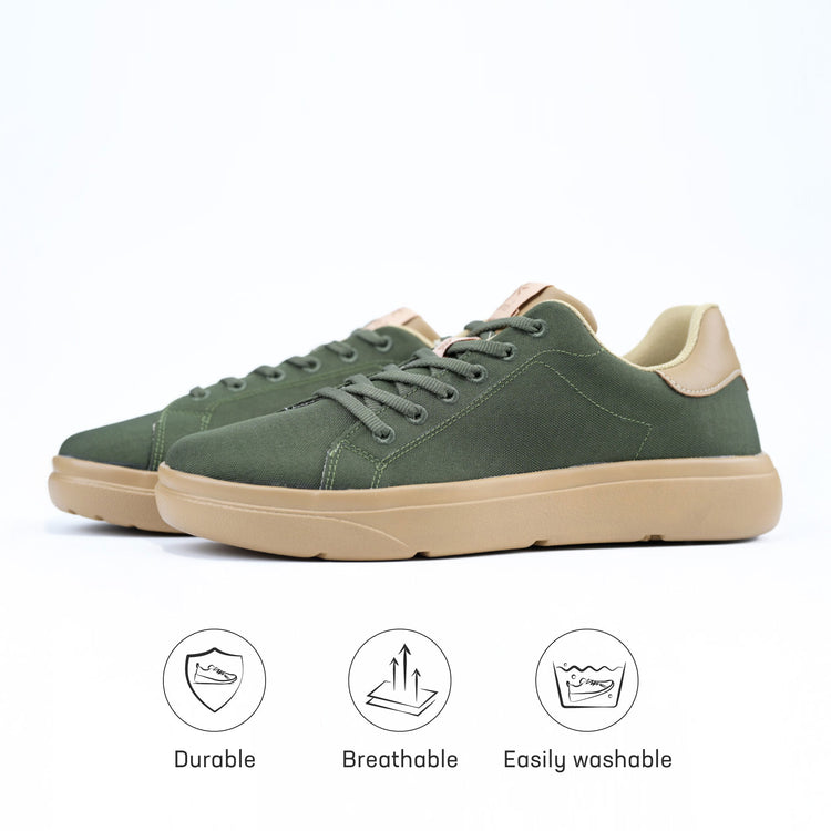 Classic Sneakers for Men - Olive / Honey