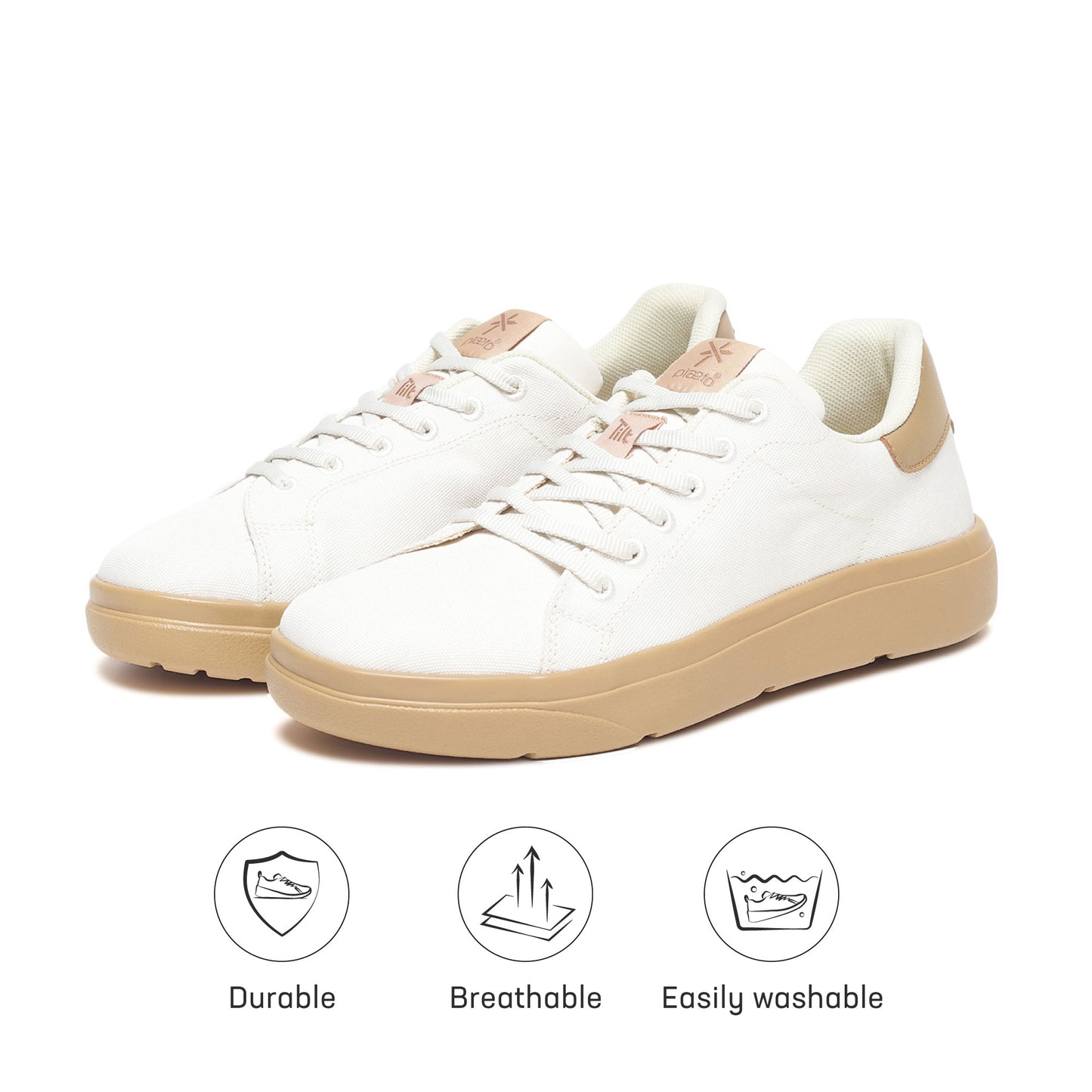 Classic Sneakers for Women - Off White / Honey