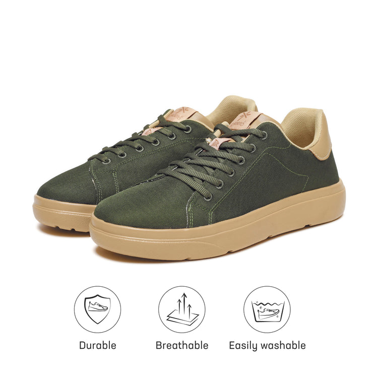 Classic Sneakers for Men - Olive / Honey