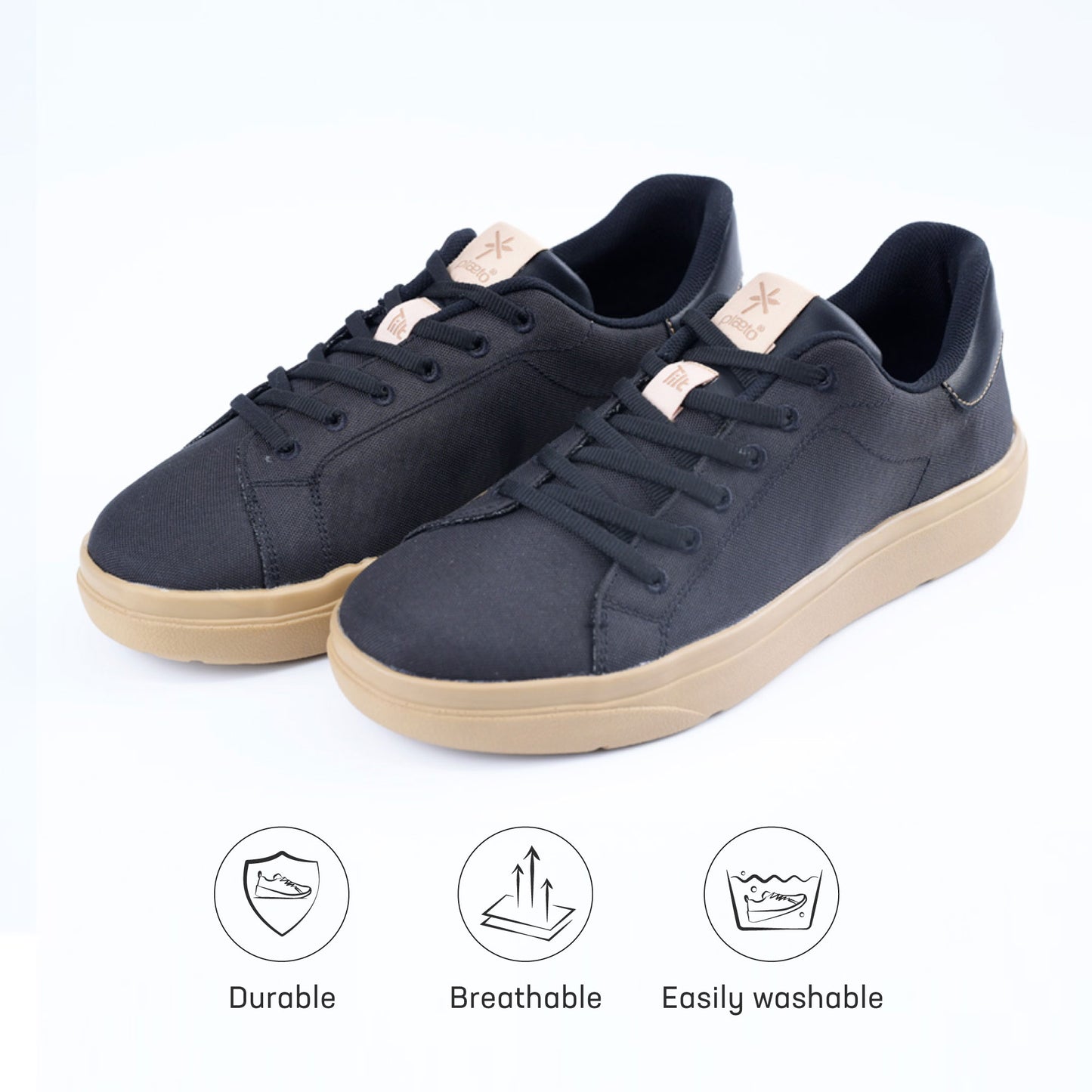 Classic Sneakers for Men - Black / Honey