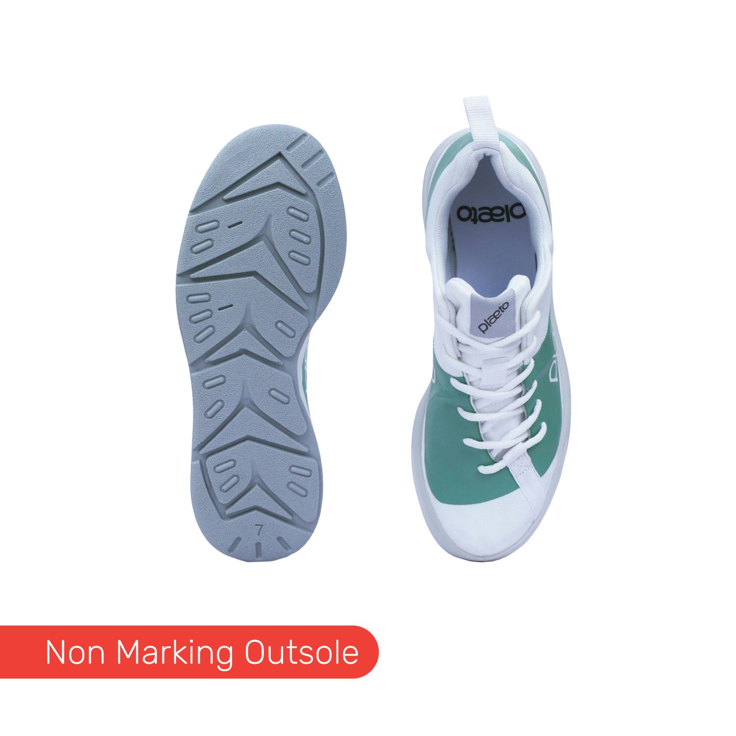 Glide Men's Multiplay Sports Shoes - White / Malachite Green
