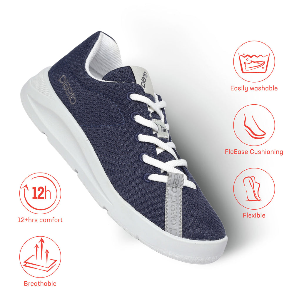 Casual Everyday Air Mesh Sneakers for Women - Aura Navy