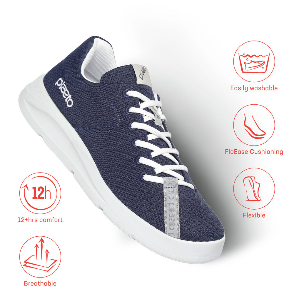 Casual Everyday Air Mesh Sneakers for Men - Ace Navy