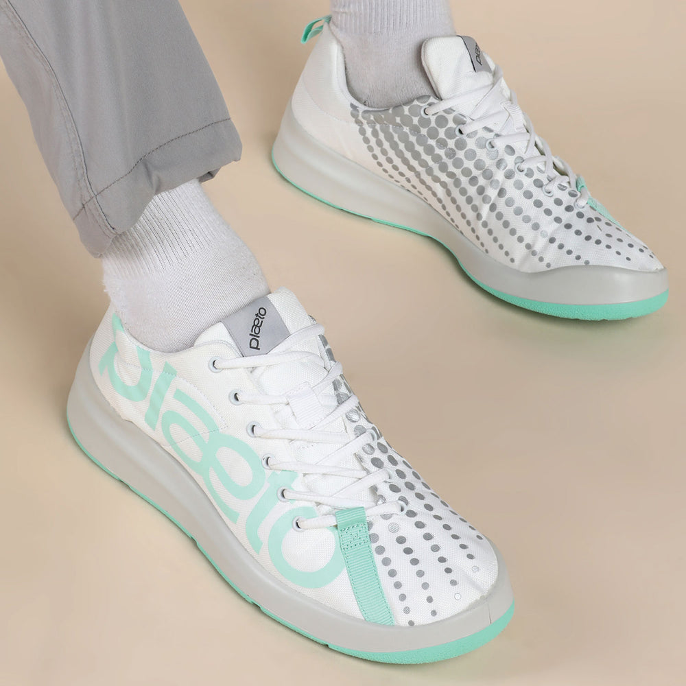 Slam Men's Sports Shoes - White / Mint