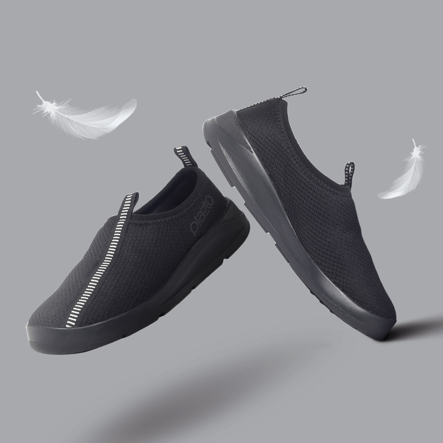 EZPlay Slip Ons for Men Black Plaeto