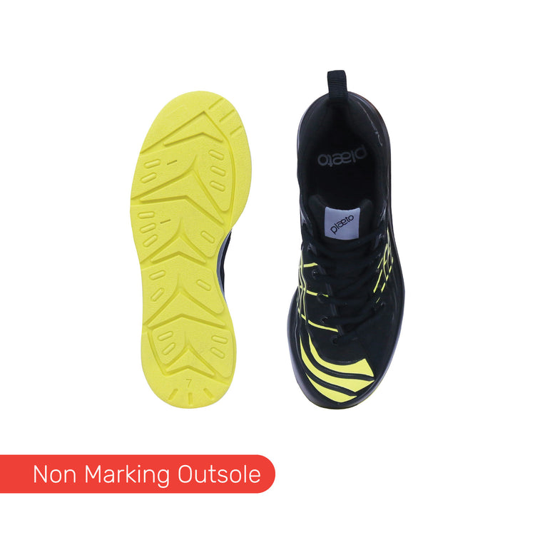 Nova Men's Multiplay Sports Shoes - Black / Yellow