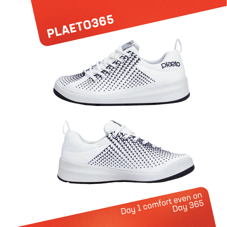 Starblast Men's Sports Shoes - White / Navy Blue – Plaeto