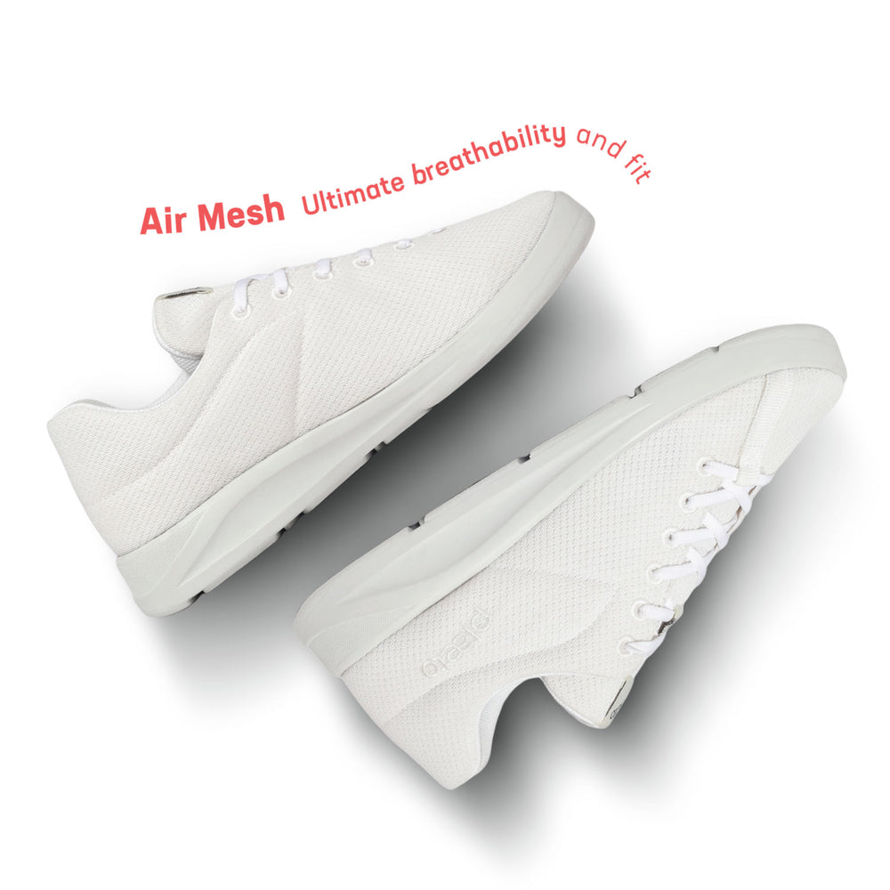 Casual Everyday Air Mesh Sneakers for Men - Classic White