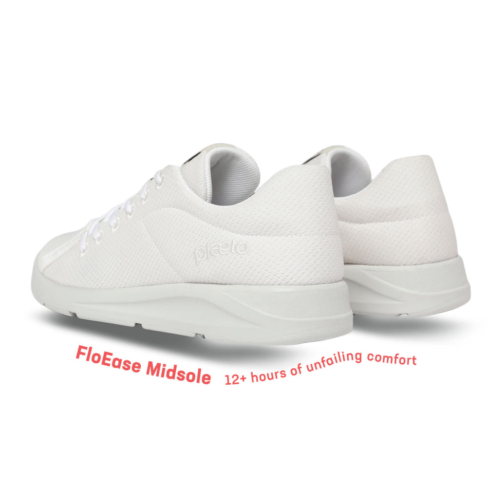 Casual Everyday Air Mesh Sneakers for Men - Classic White