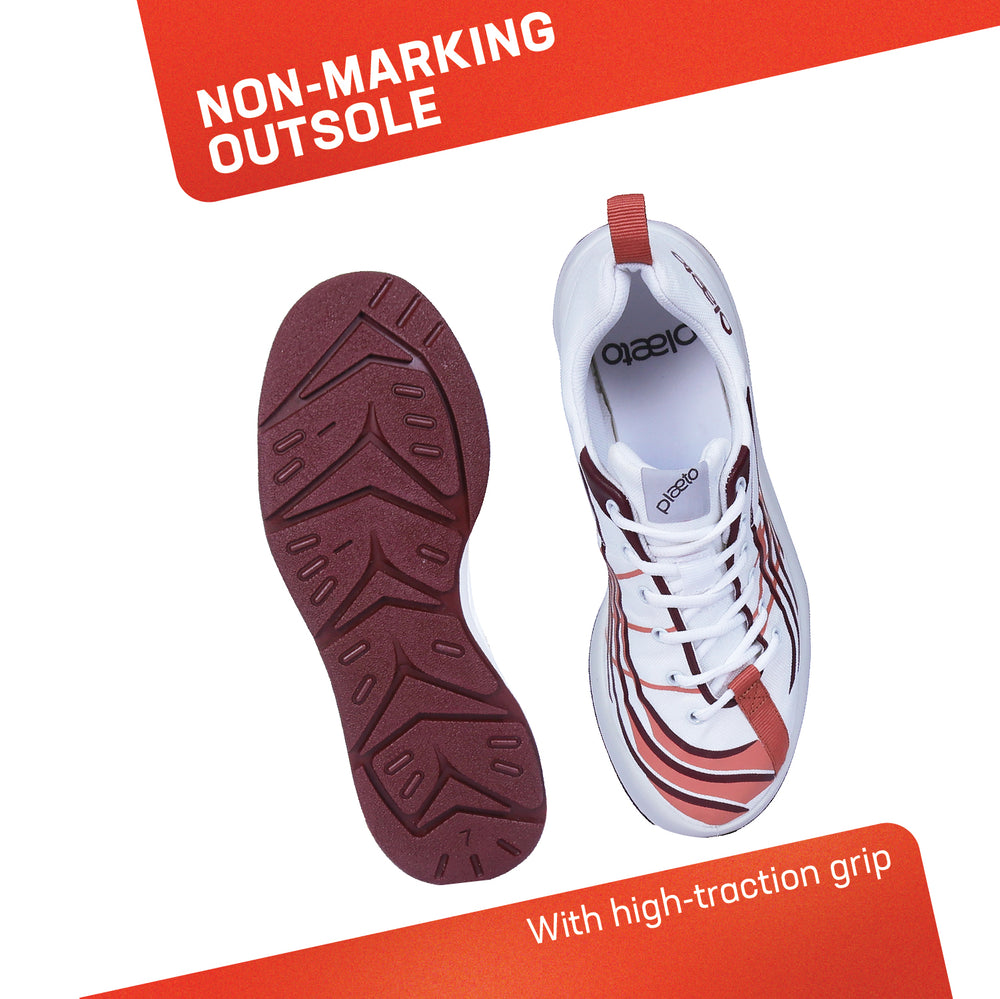 Nova Men's Sports Shoes - White / Burgundy