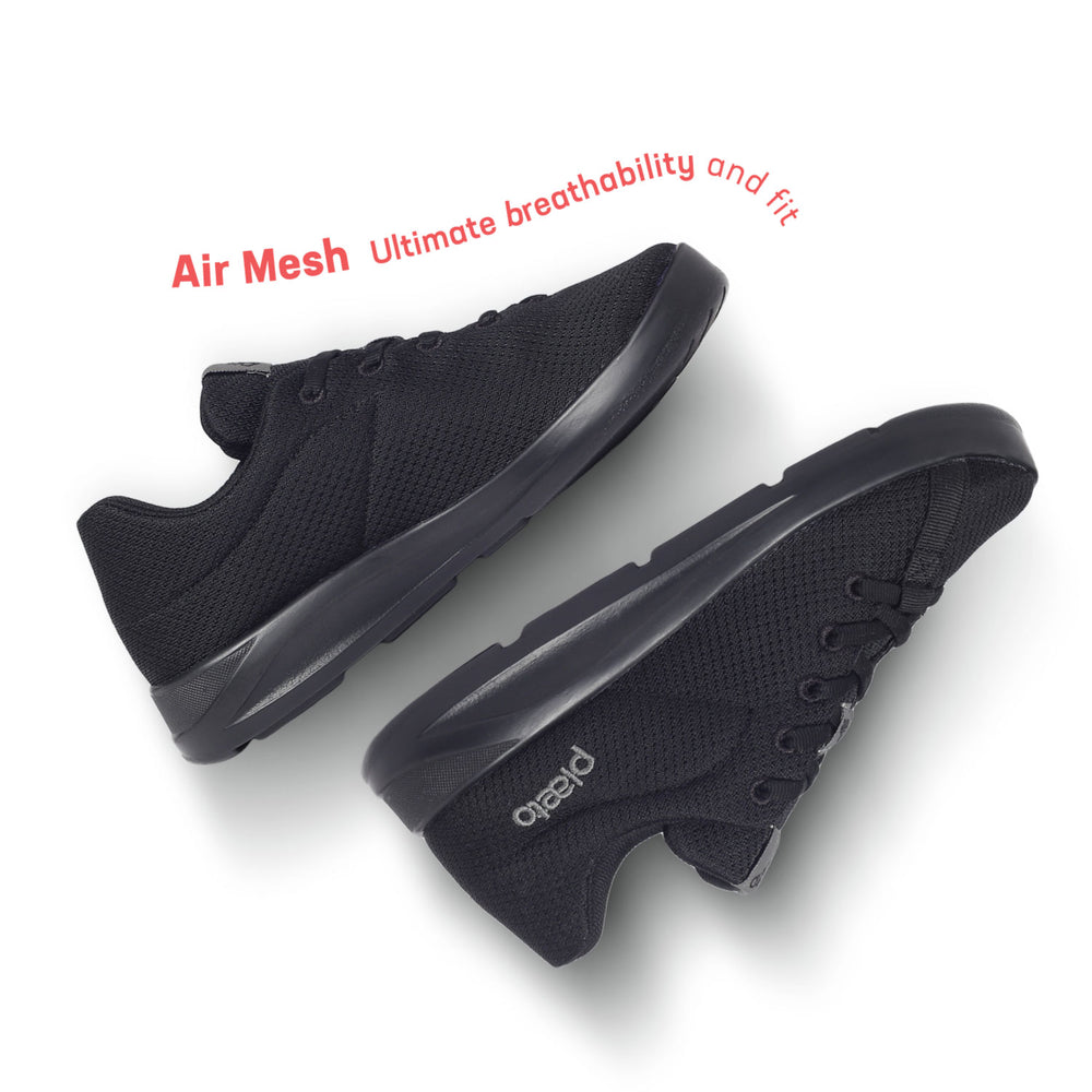 Casual Everyday Air Mesh Sneakers for Women - Classic Black